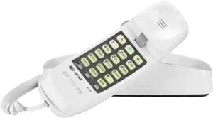 Telefono AT&T Pulsante Scrivania Cavo Montaggio a Parete Casa Trimline Telefono Bianco - Foto 1 di 2