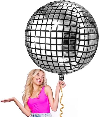6 Pcs 32 Inch Big Disco Ball Balloon 70S Disco Balloons Party Decoration Large 4 - Image 1 of 2