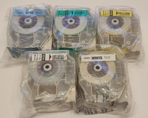 5x nastro per etichette Dymo D2 69321 nastro colorato 32 mm x 10 m etichetta bianco giallo blu verde trasparente - Foto 1 di 1