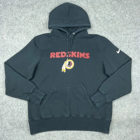 Washington Redskins Hoodie Mens Large Black Nike NFL Hooded Pullover Sweatshirt Cover