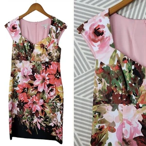 New DB Sheath Party Dress Size 4 Evening floral Spring Easter knee length pink - Picture 1 of 8