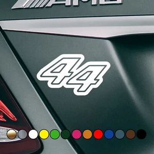 Racing driver Lewis Hamilton number 44 - Sticker Perfect Cut Color Vinyl Decal - Picture 1 of 6