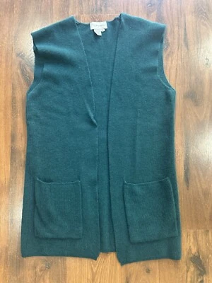 Cárdigan Evan Picone Vintage Sin Mangas Lana de Cordero Mezcla Angora Frente Abierto Talla M Foto 1 de 4