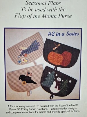 Purse Flaps for Seasonal Month Craft Sewing Pattern Fabric Creations FC116 Artsy - Image 1 of 4
