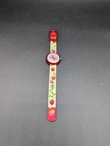 Flik-Flak Swatch Kids Strawberry Strap Red Green Childrens Watch - Picture 1 of 7