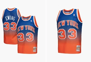 New York Knicks Mitchell And Ness Fadeaway Swingman Jersey Medium Patrick Ewing - Picture 1 of 3
