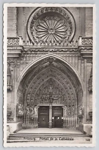 Fribourg Switzerland St. Nicholas Cathedral Portal Postcard - Picture 1 of 2