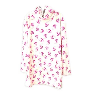 Kidsy Girls Pink Anchor Peruvian Cotton Pullover Hoodie – Long Sleeve, Front ... - Picture 1 of 2