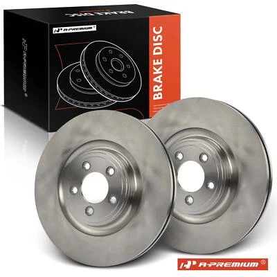 A-Premium 2x Disc Brake Rotors Front for Jaguar XF 2009-2016 XJ 2010-2018 3.0L - Image 1 of 4