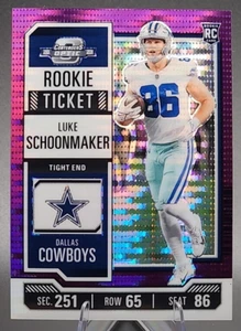 Luke Schoonmaker /26 2023 Panini Contenders Optic Rookie RC Viola Pulsar SSP - Foto 1 di 2