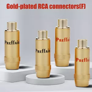 4 pz connettore audio spina femmina RCA adattatore HiFi lega di zinco custodia convertitore fai da te - Foto 1 di 14