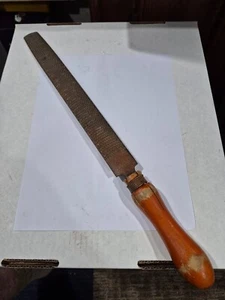 Vintage! Large 12" Nickolson Wood Handle Coarse Wood File - Picture 1 of 3