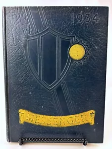 1934 The Messenger Yearbook Durham NC High School Leather Cover Nice condition - Picture 1 of 22