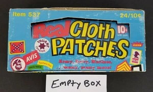 Vintage 1970 Fleer Real Cloth Patches Used EMPTY Display Box (Surface Wear) - Picture 1 of 7
