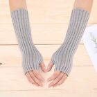 Women Arm Warmers Knit Cashmere Wool Blend Long Fingerless Gloves Cold Weather