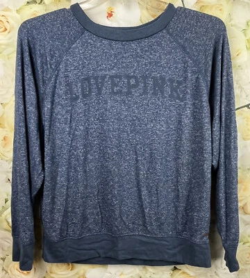 Victoria’s Secret Sudadera Mujer’s Talla Pequeña VS LOVE PINK Top Pullover Azul Foto 1 de 4