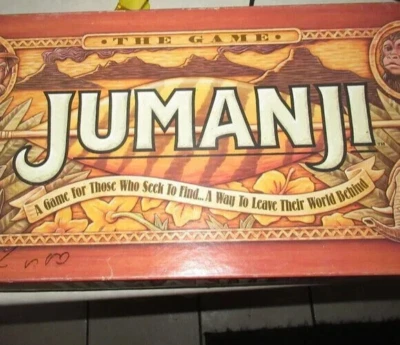 Jumanji Board Game by Milton Bradley 1995 Almost Complete - Image 1 of 4