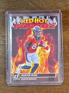 2023 Donruss Football Red Hot Rookies Marvin Mims #WHR-10 Broncos - Picture 1 of 2