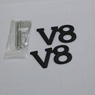 Matte Black V8 Metal Grille Emblem + Badge Sticker Decal Engine Motors 3D Racing