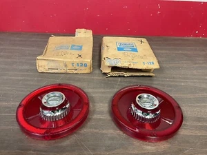 1965 FORD GALAXIE CUSTOM 500 TAIL LIGHT LENSES W BACKUP NOS 1224 - Picture 1 of 4