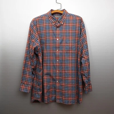 Daniel Cremieux Shirt Mens XXL Blue Brown Rustic Plaid Western Colors - Изображение 1 из 4