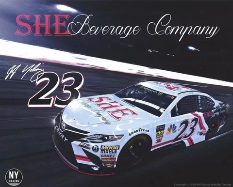 2018 JJ YELEY "SHE BEVERAGE COMPANY" #23 NASCAR MONSTER ENERGY CUP POSTCARD Cover