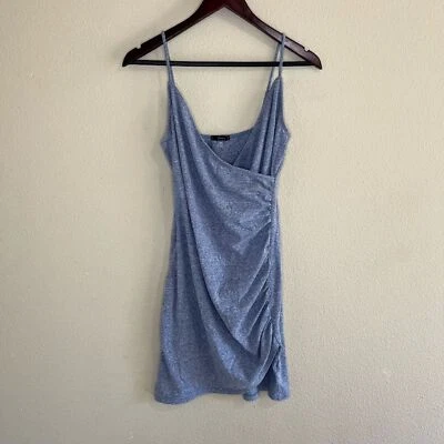 soprano talla grande gris claro simulado abrigo correa espagueti vestido Foto 1 de 4