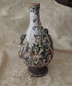 VASO ARTISTICO ARTIGIANALE ITALIANO H CM 32, LARGO CM 18 - Foto 1 di 6
