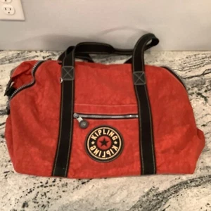 Kipling Large Overnight Weekender Duffel Carry-on Bag Tote Red - Picture 1 of 6