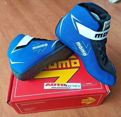 SCARPE MOMO CORSA LITE tg 43 BLU OMOLOGAZIONE FIA 8856-2018 RALLY PISTA  - Immagine 1 di 4