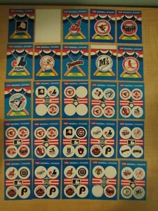1989 Fleer Baseball Large and Small Team Logo Sticker Team History Lot of 25 - Picture 1 of 2