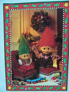 TARJETA DE NAVIDAD MUÑECA TROLL RUSA - Nueva - RARA - Imagen 1 de 3