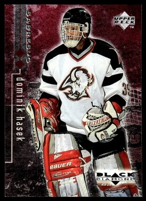 1999-00 UD Black Diamond Red Dominik Hasek 1733/2000 Buffalo Sabres #10 - Image 1 of 2