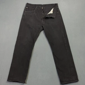 Levi's Jeans Men's 33x30 Fits 31x27 Black 501 Straight Button Fly Classic Fit - Picture 1 of 11