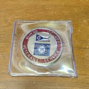Wayne County Ohio Veterans Service Challenge Coin - Picture 1 of 2