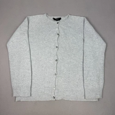 Weekend Max Mara Cardigan Womens Large Blue Wool Blend Angora Cashmere Italy - Image 1 of 4