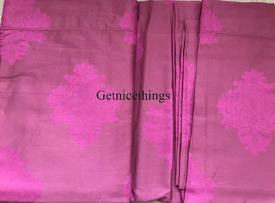 $435 Yves Delorme Reflet Red King Sábana Plana 106x110 Medallón Jacquard Rubino Foto 1 de 4