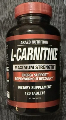 Arazo Nutrition Máxima Fuerza L-Carnitina Cápsulas - 120 Ct Ex 1/26 ENVÍO RÁPIDO GRATUITO Foto 1 de 3