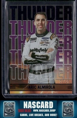 2023 Panini Chronicles #7 Aric Almirola Thunder Purple #/25 - Image 1 of 2