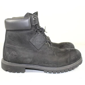 Timberland Boots Mens Size 11M Black Nubuck Leather Waterproof Classic 6-Inch - Picture 1 of 8