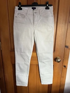 NYDJ Clarissa Ankle Mid Rise Ivory Cream Jeans Size 8 Uk. Excellent Condition - Picture 1 of 7