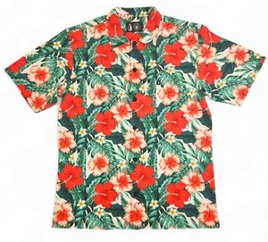 Tachuntfish THF Mojito Hibiscus Button Up Short Sleeve Shirt Mens XL - Picture 1 of 4