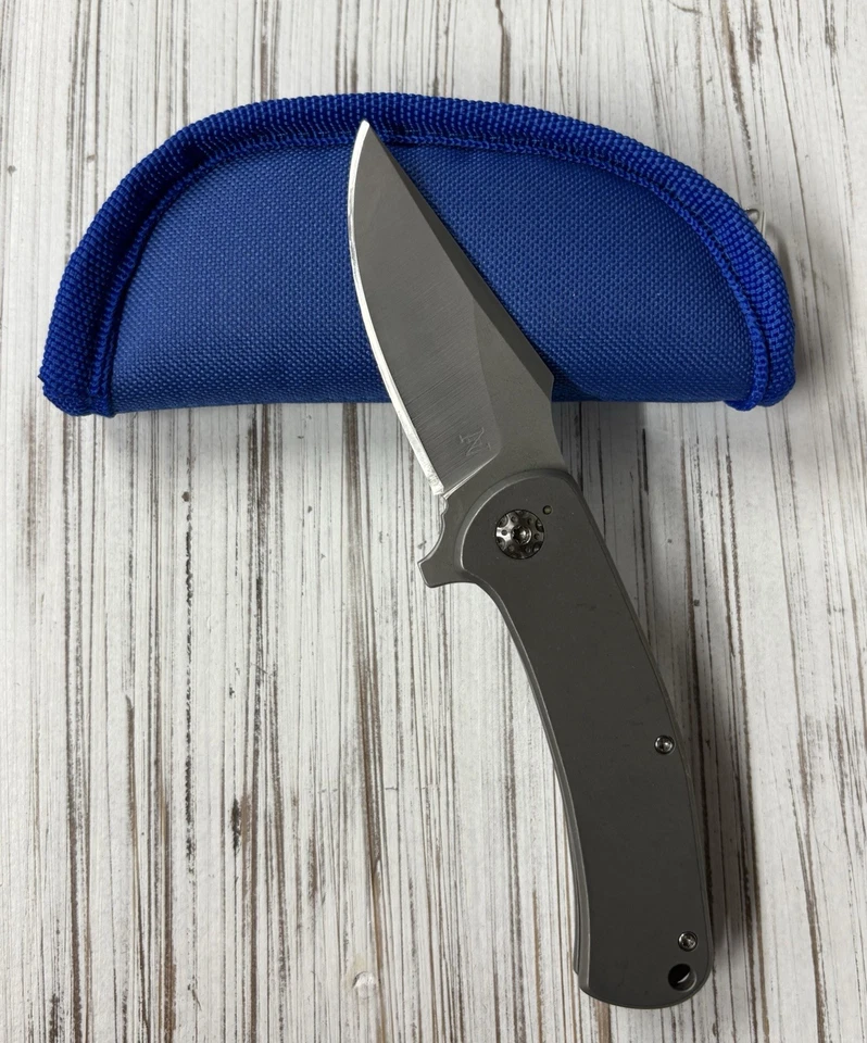 "Cuchillos personalizados Nicholas Nichols Guppy 3"" titanio magnacut" Foto 1 de 4