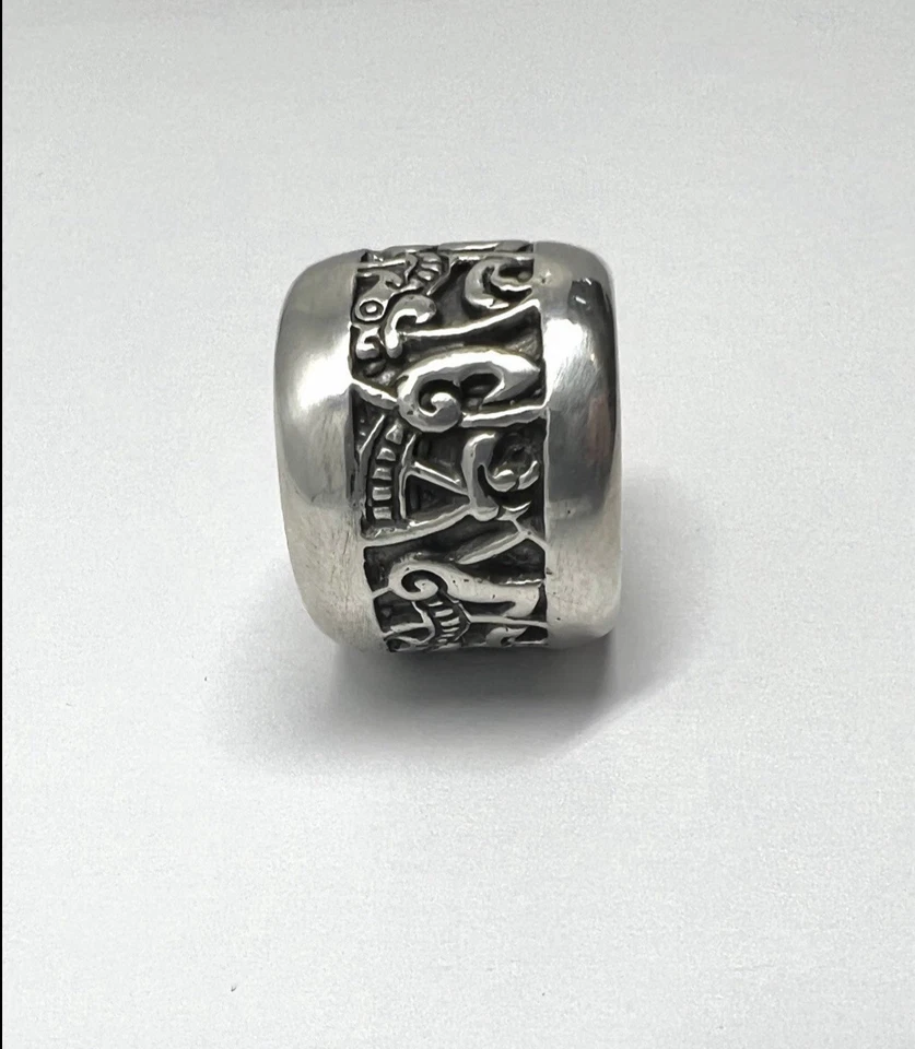 Authentic Chrome Hearts Dragon Band Ring Sterling Silver - Image 1 of 4