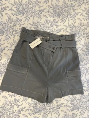 Pantalones Cortos Carga Moon River Cinched Gris Pizarra Anthropologie Nuevos con Etiquetas Foto 1 de 4