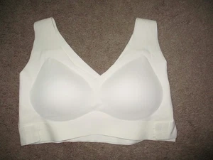 Damen Push-up T-Shirt BH glättend bügellos Gr. L elfenbein Wickeloptik vorne Cl - Bild 1 von 8