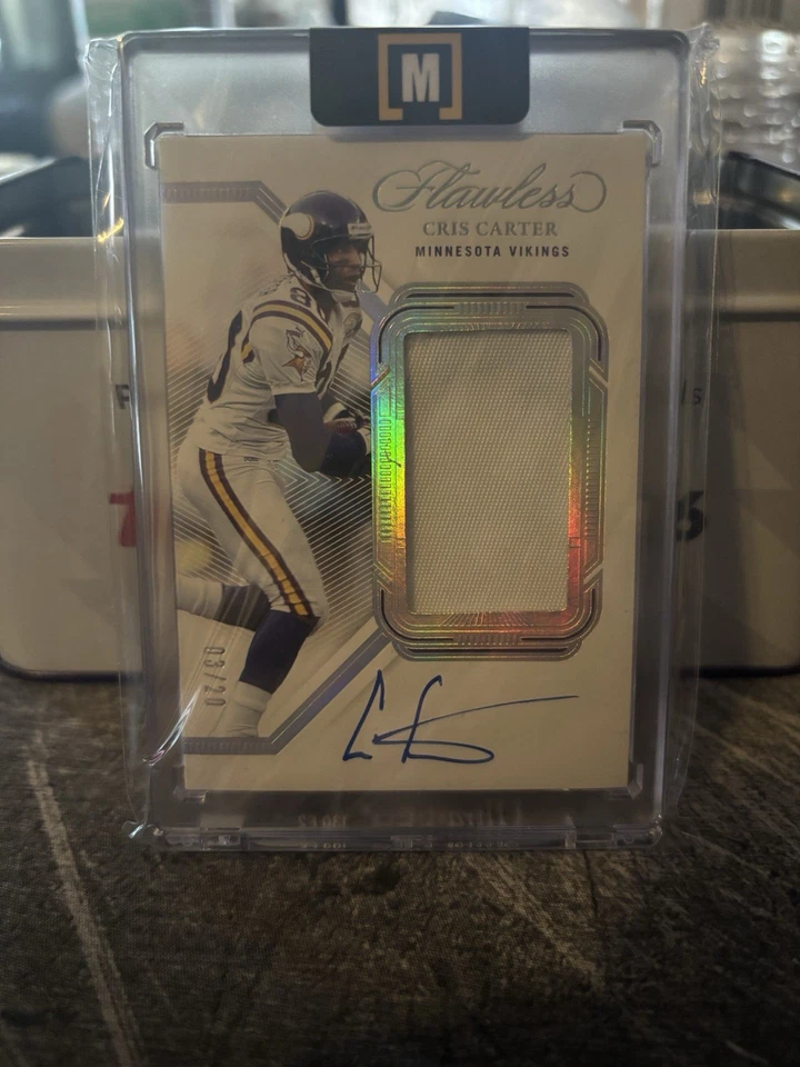 2023 帕尼无瑕Cris Carter布贴签名#/20 — 第 1/2 张图片