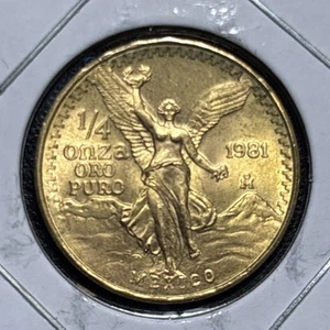 1981 Mexico 1/4 oz Gold Libertad - Picture 1 of 6