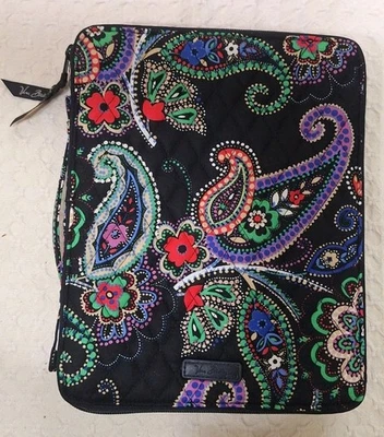 Vera Bradley Quilted Paisley Print Tablet Sleeve Zip Closure Pockets ipad Kindle - Image 1 of 4