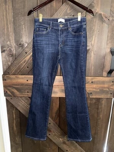 Loft Bootcut Jeans Damen 2P 2 Petite Mid Rise Stretch Dark Denim Wash - Bild 1 von 6